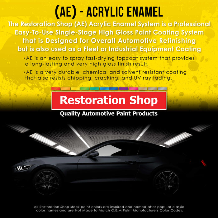 Ivory Acrylic Enamel Auto Paint - Complete Gallon Paint Kit - Professional Single Stage Automotive Car Truck Equipment Coating, 8:1 Mix Ratio 2.8 VOC