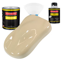 Ivory Acrylic Enamel Auto Paint - Complete Quart Paint Kit - Professional Single Stage Automotive Car Truck Equipment Coating, 8:1 Mix Ratio 2.8 VOC