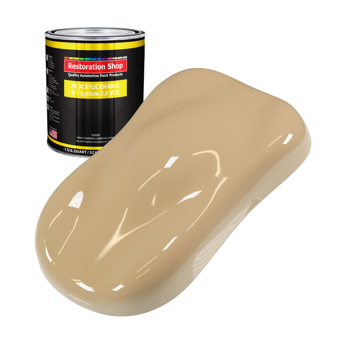 Shoreline Beige Acrylic Enamel Auto Paint - Quart Paint Color Only - Professional Single Stage Gloss Automotive Car Truck Equipment Coating, 2.8 VOC