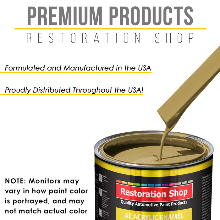 Buckskin Tan Acrylic Enamel Auto Paint - Gallon Paint Color Only - Professional Single Stage High Gloss Automotive Car Truck Equipment Coating 2.8 VOC