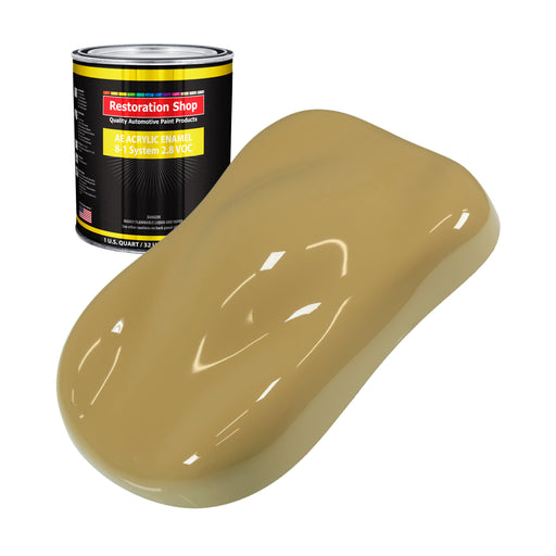Buckskin Tan Acrylic Enamel Auto Paint - Quart Paint Color Only - Professional Single Stage High Gloss Automotive Car Truck Equipment Coating, 2.8 VOC