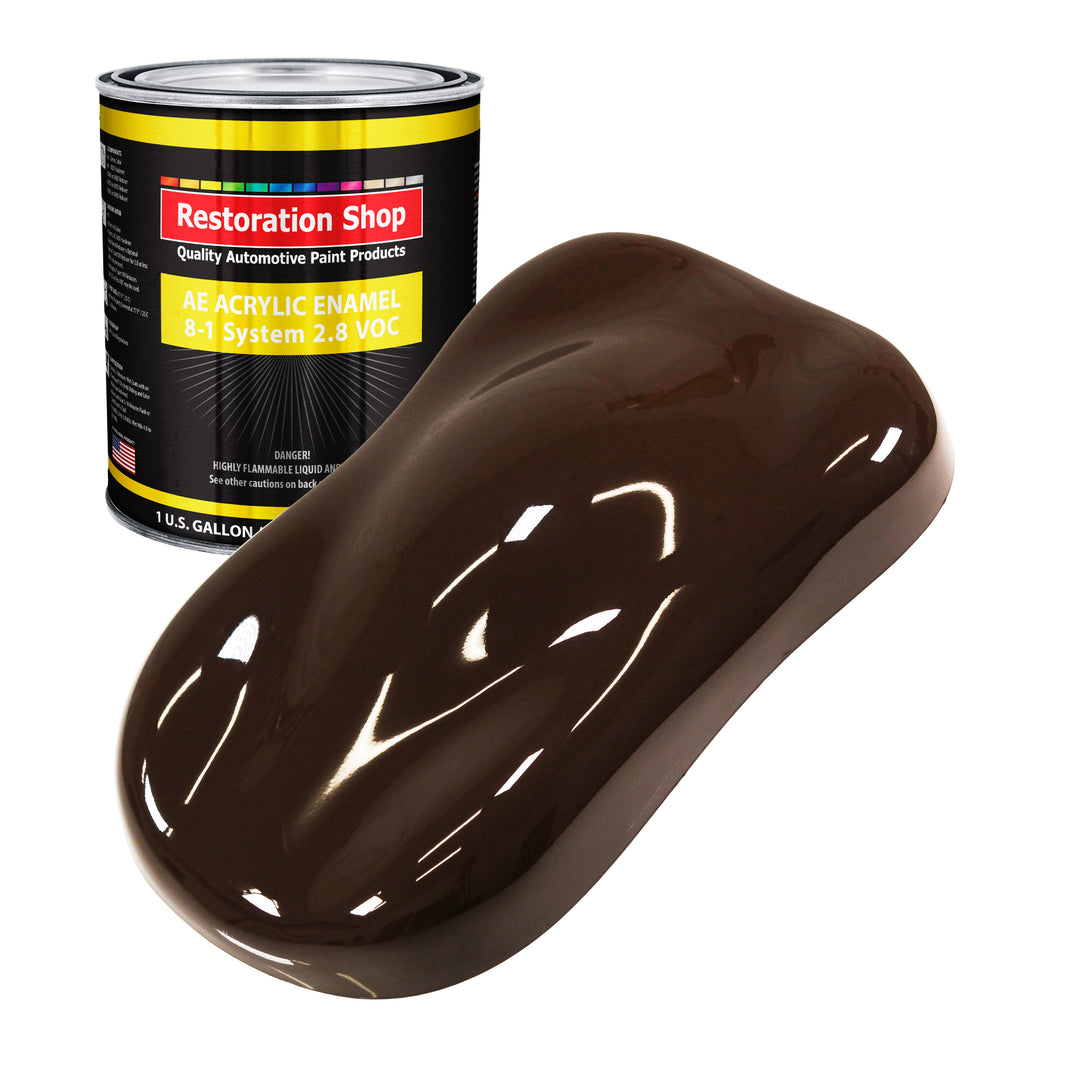 Dakota Brown Acrylic Enamel Auto Paint - Gallon Paint Color Only - Professional Single Stage High Gloss Automotive Car Truck Equipment Coating 2.8 VOC