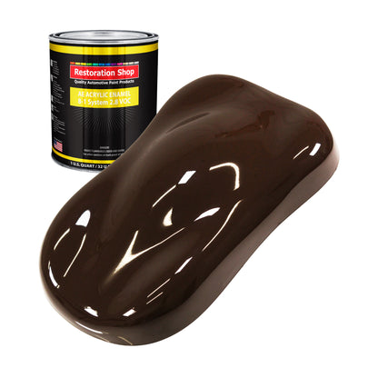 Dakota Brown Acrylic Enamel Auto Paint - Quart Paint Color Only - Professional Single Stage High Gloss Automotive Car Truck Equipment Coating, 2.8 VOC