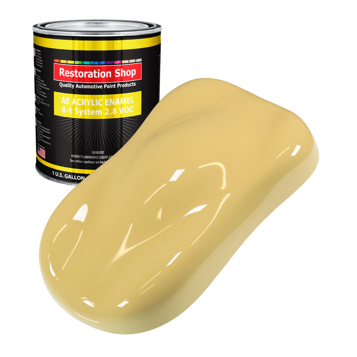 Springtime Yellow Acrylic Enamel Auto Paint (Gallon Paint Color Only) Professional Single Stage Gloss Automotive Car Truck Equipment Coating, 2.8 VOC