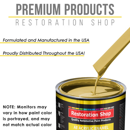 Springtime Yellow Acrylic Enamel Auto Paint - Complete Quart Paint Kit - Professional Single Stage Automotive Car Truck Coating, 8:1 Mix Ratio 2.8 VOC