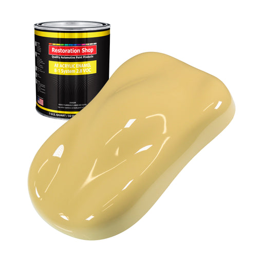 Springtime Yellow Acrylic Enamel Auto Paint - Quart Paint Color Only - Professional Single Stage Gloss Automotive Car Truck Equipment Coating, 2.8 VOC