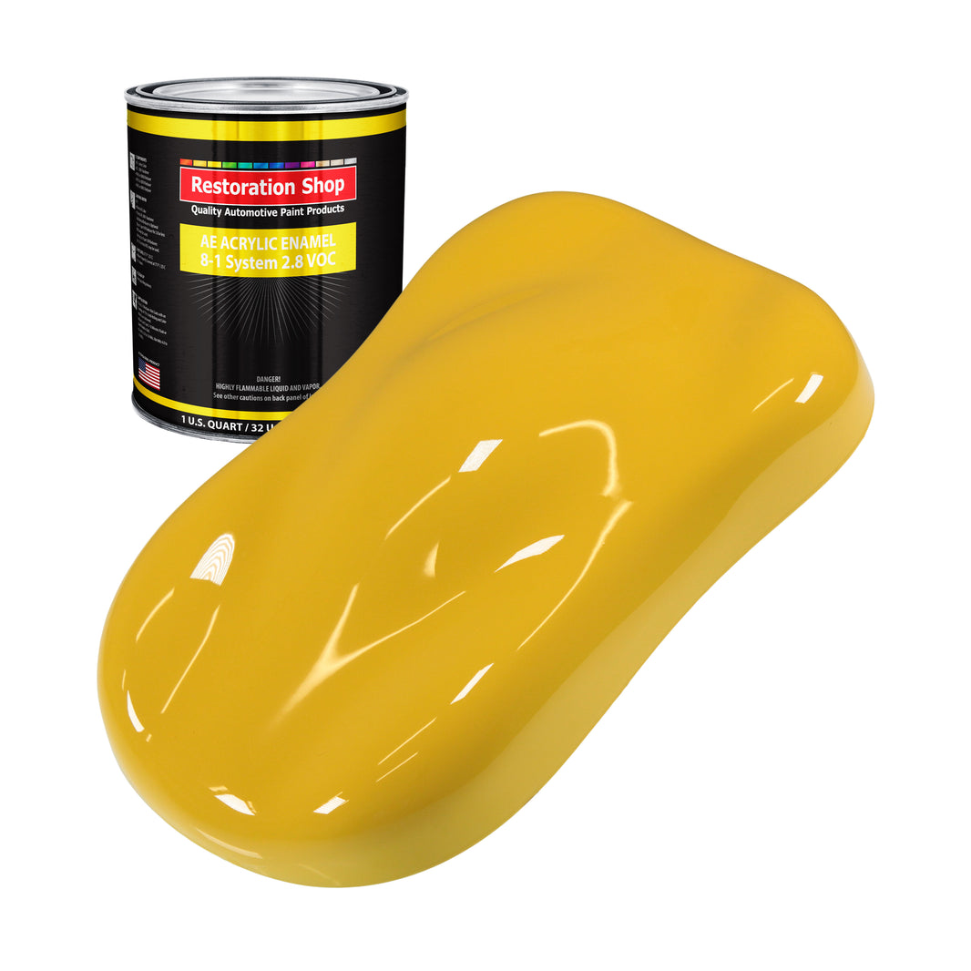 Canary Yellow Acrylic Enamel Auto Paint - Quart Paint Color Only - Professional Single Stage High Gloss Automotive Car Truck Equipment Coating 2.8 VOC