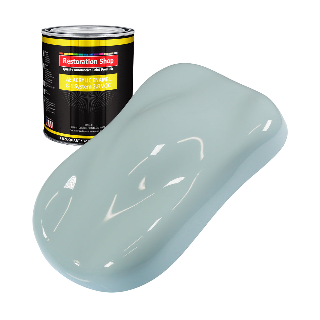 Diamond Blue Acrylic Enamel Auto Paint - Quart Paint Color Only - Professional Single Stage High Gloss Automotive Car Truck Equipment Coating, 2.8 VOC