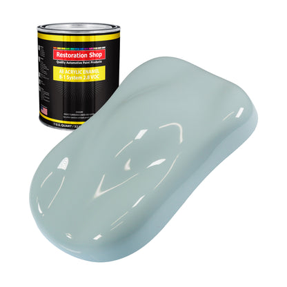Diamond Blue Acrylic Enamel Auto Paint - Quart Paint Color Only - Professional Single Stage High Gloss Automotive Car Truck Equipment Coating, 2.8 VOC