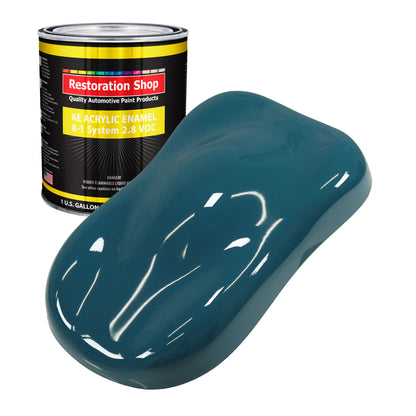 Transport Blue Acrylic Enamel Auto Paint - Gallon Paint Color Only - Professional Single Stage Gloss Automotive Car Truck Equipment Coating, 2.8 VOC