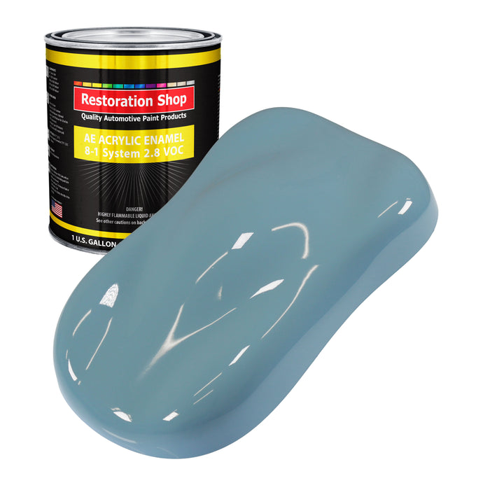 Glacier Blue Acrylic Enamel Auto Paint - Gallon Paint Color Only - Professional Single Stage High Gloss Automotive Car Truck Equipment Coating 2.8 VOC