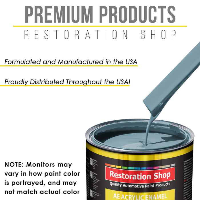 Glacier Blue Acrylic Enamel Auto Paint - Gallon Paint Color Only - Professional Single Stage High Gloss Automotive Car Truck Equipment Coating 2.8 VOC