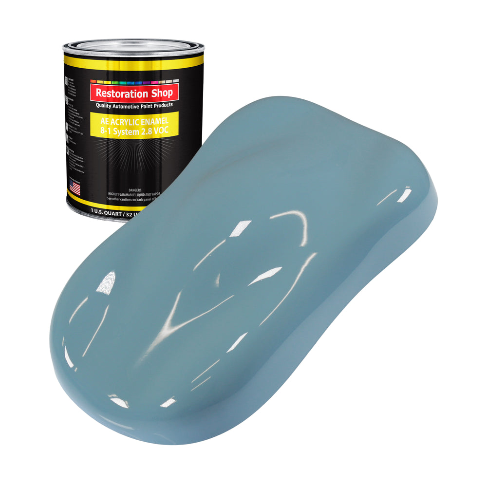 Glacier Blue Acrylic Enamel Auto Paint - Quart Paint Color Only - Professional Single Stage High Gloss Automotive Car Truck Equipment Coating, 2.8 VOC