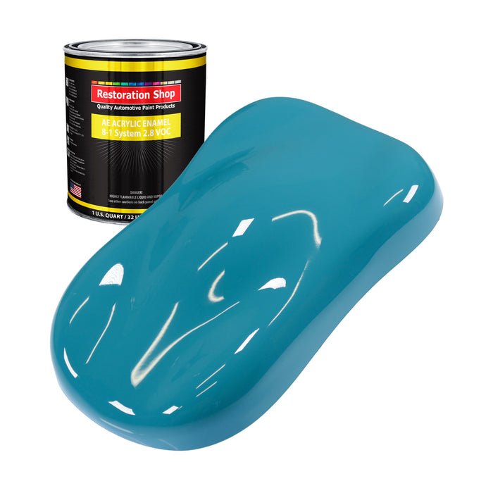 Petty Blue Acrylic Enamel Auto Paint - Quart Paint Color Only - Professional Single Stage High Gloss Automotive Car Truck Equipment Coating, 2.8 VOC