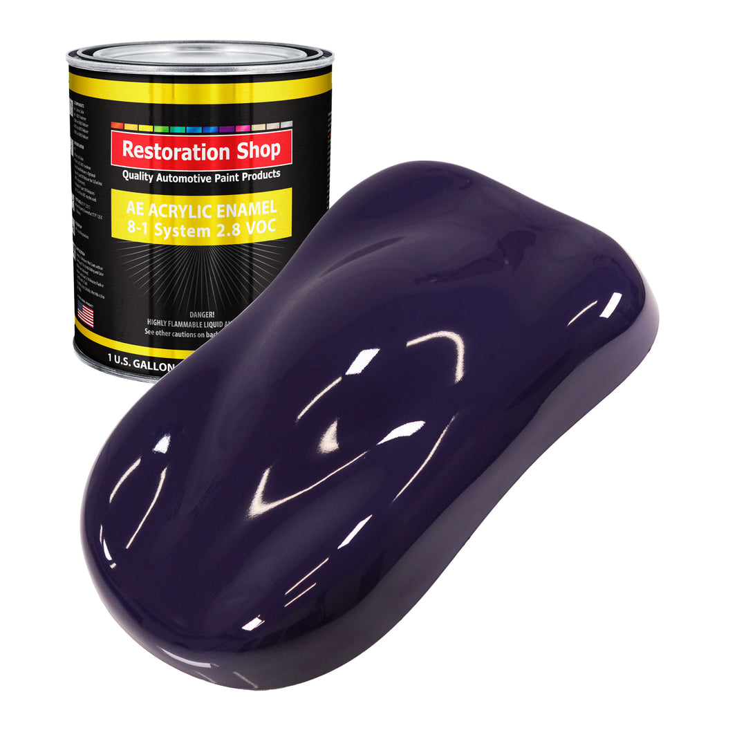 Majestic Purple Acrylic Enamel Auto Paint - Gallon Paint Color Only - Professional Single Stage Gloss Automotive Car Truck Equipment Coating, 2.8 VOC