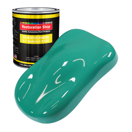 Tropical Turquoise Acrylic Enamel Auto Paint - Gallon Paint Color Only - Professional Single Stage Automotive Car Truck Equipment Coating, 2.8 VOC