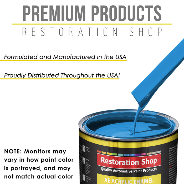 Grabber Blue Acrylic Enamel Auto Paint - Complete Quart Paint Kit - Professional Single Stage Automotive Car Truck Coating, 8:1 Mix Ratio 2.8 VOC