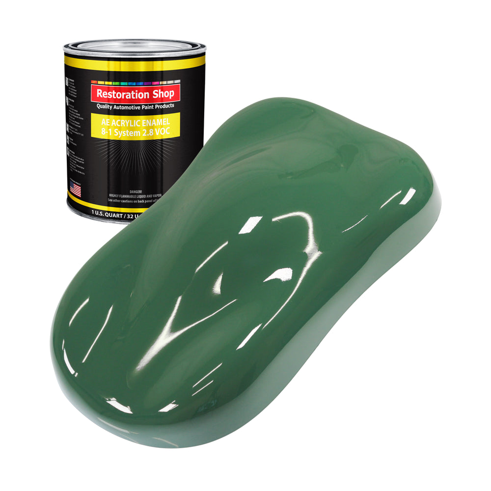 Transport Green Acrylic Enamel Auto Paint - Quart Paint Color Only - Professional Single Stage Gloss Automotive Car Truck Equipment Coating, 2.8 VOC