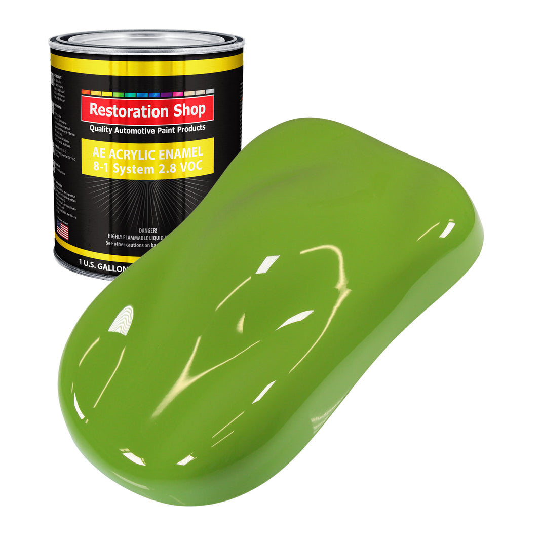 Sublime Green Acrylic Enamel Auto Paint - Gallon Paint Color Only - Professional Single Stage Gloss Automotive Car Truck Equipment Coating, 2.8 VOC