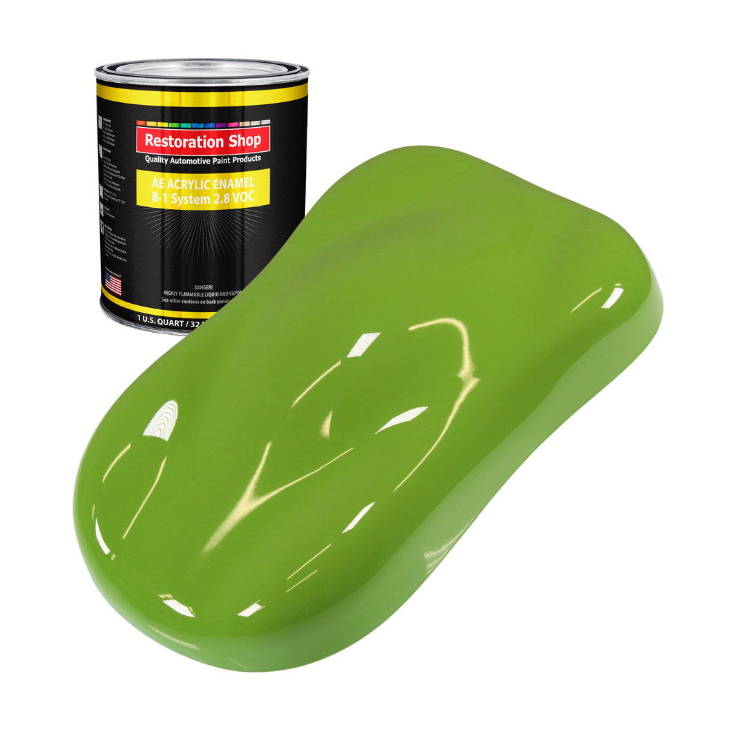 Sublime Green Acrylic Enamel Auto Paint - Quart Paint Color Only - Professional Single Stage High Gloss Automotive Car Truck Equipment Coating 2.8 VOC