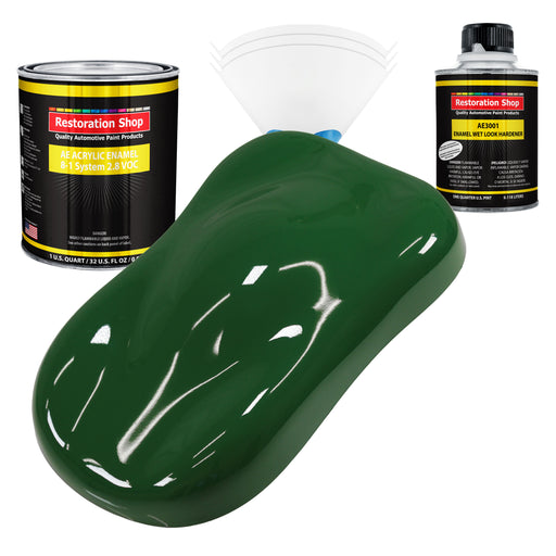 Speed Green Acrylic Enamel Auto Paint - Complete Quart Paint Kit - Professional Single Stage Automotive Car Truck Coating, 8:1 Mix Ratio 2.8 VOC