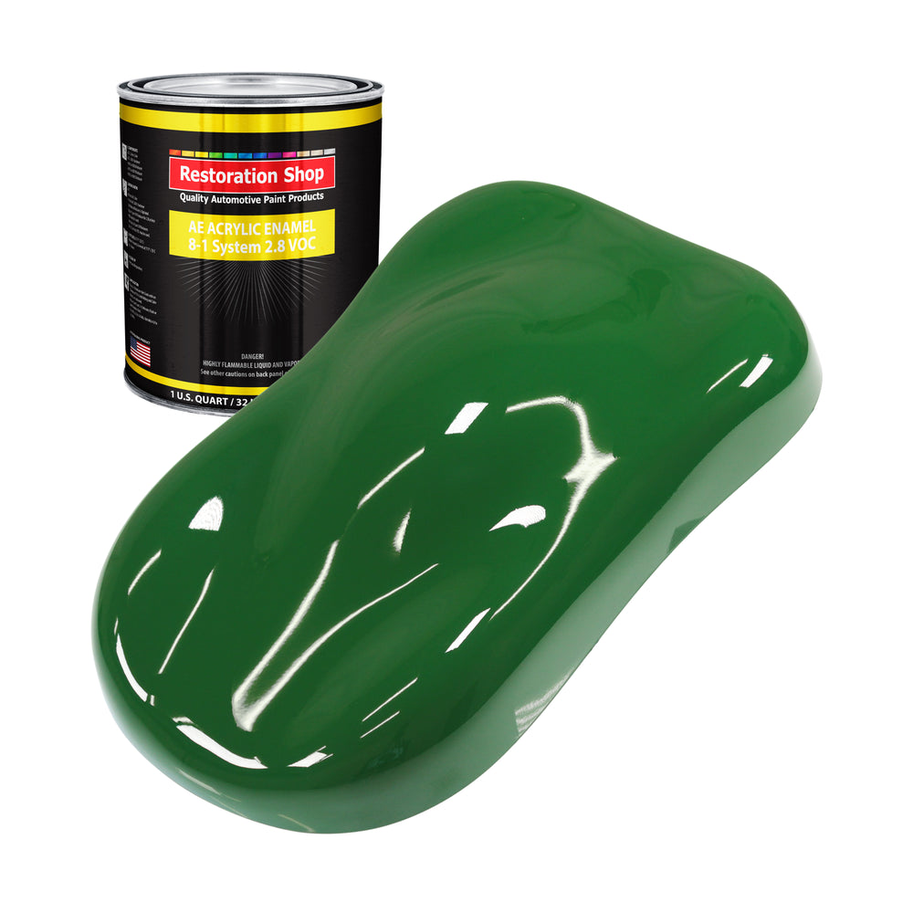 Emerald Green Acrylic Enamel Auto Paint - Quart Paint Color Only - Professional Single Stage High Gloss Automotive Car Truck Equipment Coating 2.8 VOC