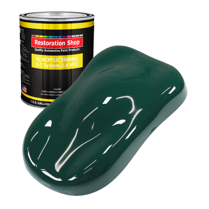 Woodland Green Acrylic Enamel Auto Paint - Gallon Paint Color Only - Professional Single Stage Gloss Automotive Car Truck Equipment Coating, 2.8 VOC
