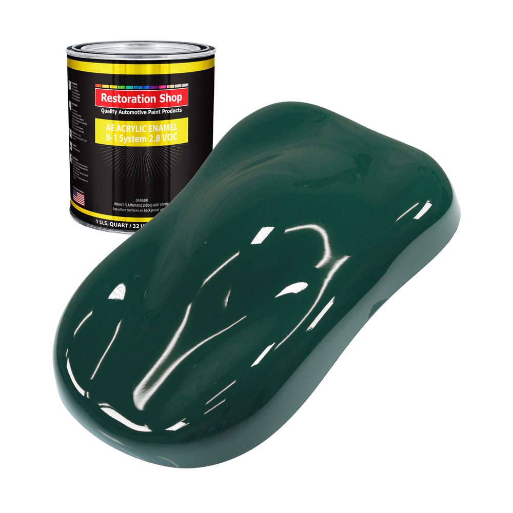 Woodland Green Acrylic Enamel Auto Paint - Quart Paint Color Only - Professional Single Stage Gloss Automotive Car Truck Equipment Coating, 2.8 VOC