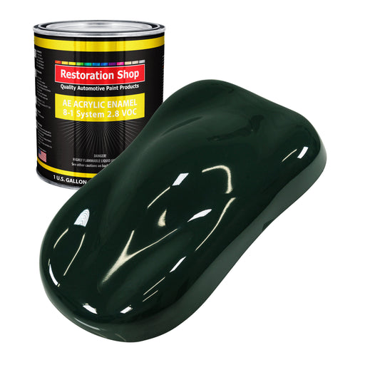 British Racing Green Acrylic Enamel Auto Paint - Gallon Paint Color Only - Professional Single Stage Automotive Car Truck Equipment Coating, 2.8 VOC