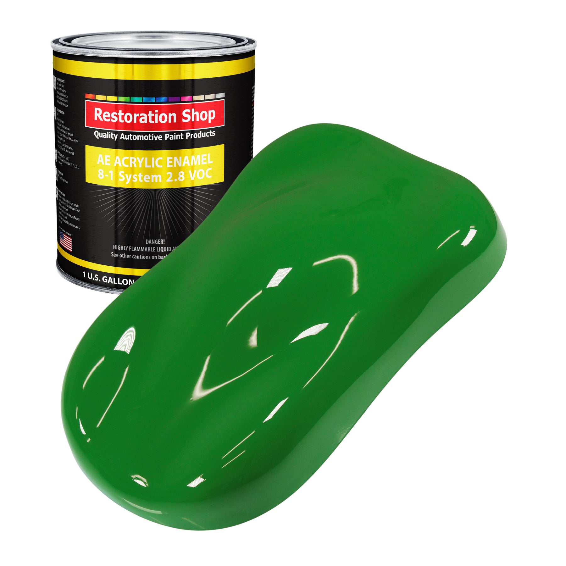 High Gloss Lime Green Gallon Acrylic Enamel Car Auto Paint Kit