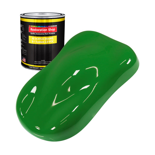 Vibrant Lime Green Acrylic Enamel Auto Paint (Quart Paint Color Only) Professional Single Stage Gloss Automotive Car Truck Equipment Coating, 2.8 VOC