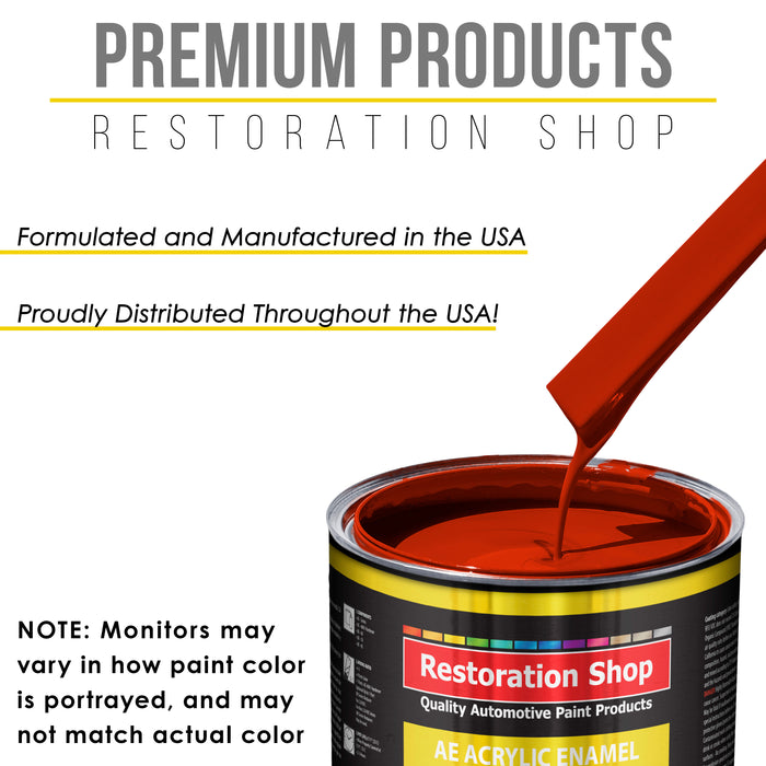 Hot Rod Red Acrylic Enamel Auto Paint - Complete Gallon Paint Kit - Professional Single Stage Automotive Car Truck Coating, 8:1 Mix Ratio 2.8 VOC