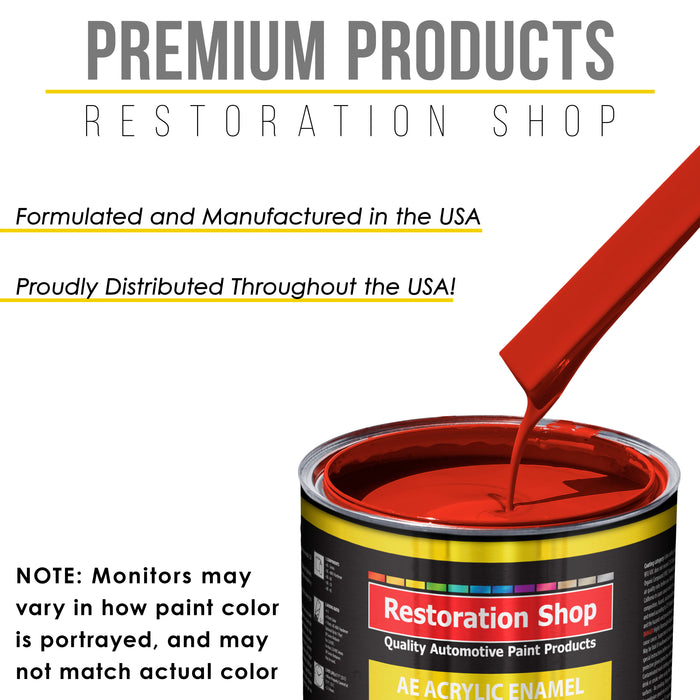 Swift Red Acrylic Enamel Auto Paint - Complete Quart Paint Kit - Professional Single Stage Automotive Car Equipment Coating, 8:1 Mix Ratio 2.8 VOC