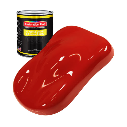 Swift Red Acrylic Enamel Auto Paint - Quart Paint Color Only - Professional Single Stage High Gloss Automotive, Car, Truck, Equipment Coating, 2.8 VOC