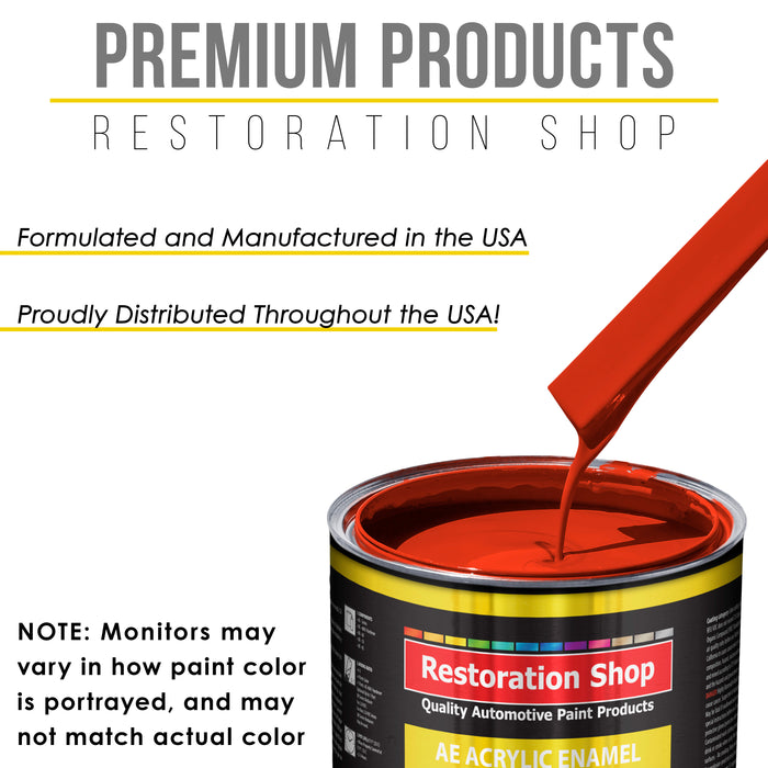 Monza Red Acrylic Enamel Auto Paint - Complete Quart Paint Kit - Professional Single Stage Automotive Car Equipment Coating, 8:1 Mix Ratio 2.8 VOC