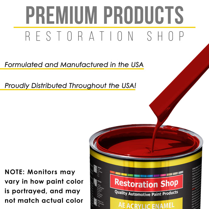 Candy Apple Red Acrylic Enamel Auto Paint - Complete Quart Paint Kit - Professional Single Stage Automotive Car Truck Coating, 8:1 Mix Ratio 2.8 VOC