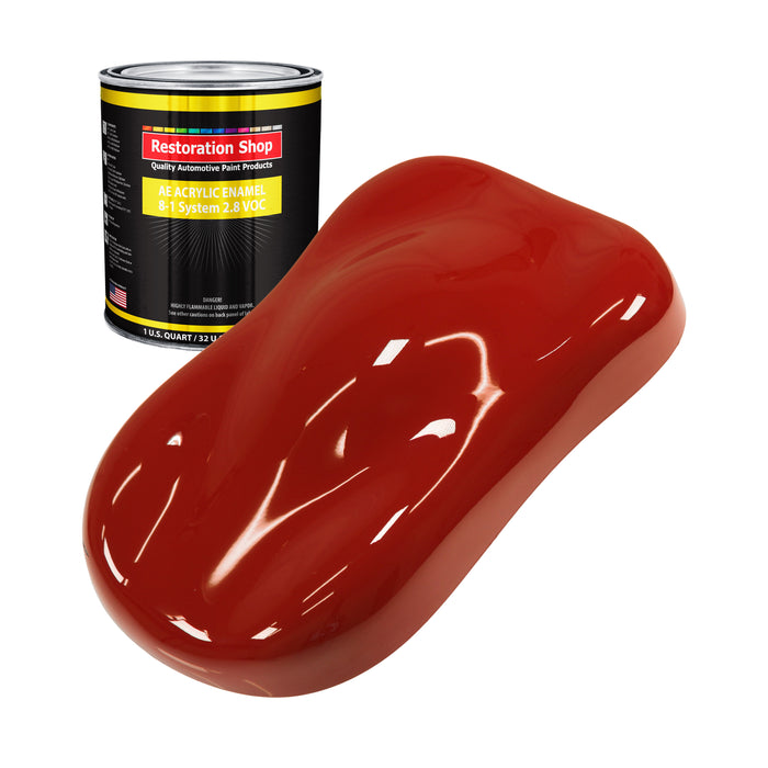 Candy Apple Red Acrylic Enamel Auto Paint - Quart Paint Color Only - Professional Single Stage Gloss Automotive Car Truck Equipment Coating, 2.8 VOC