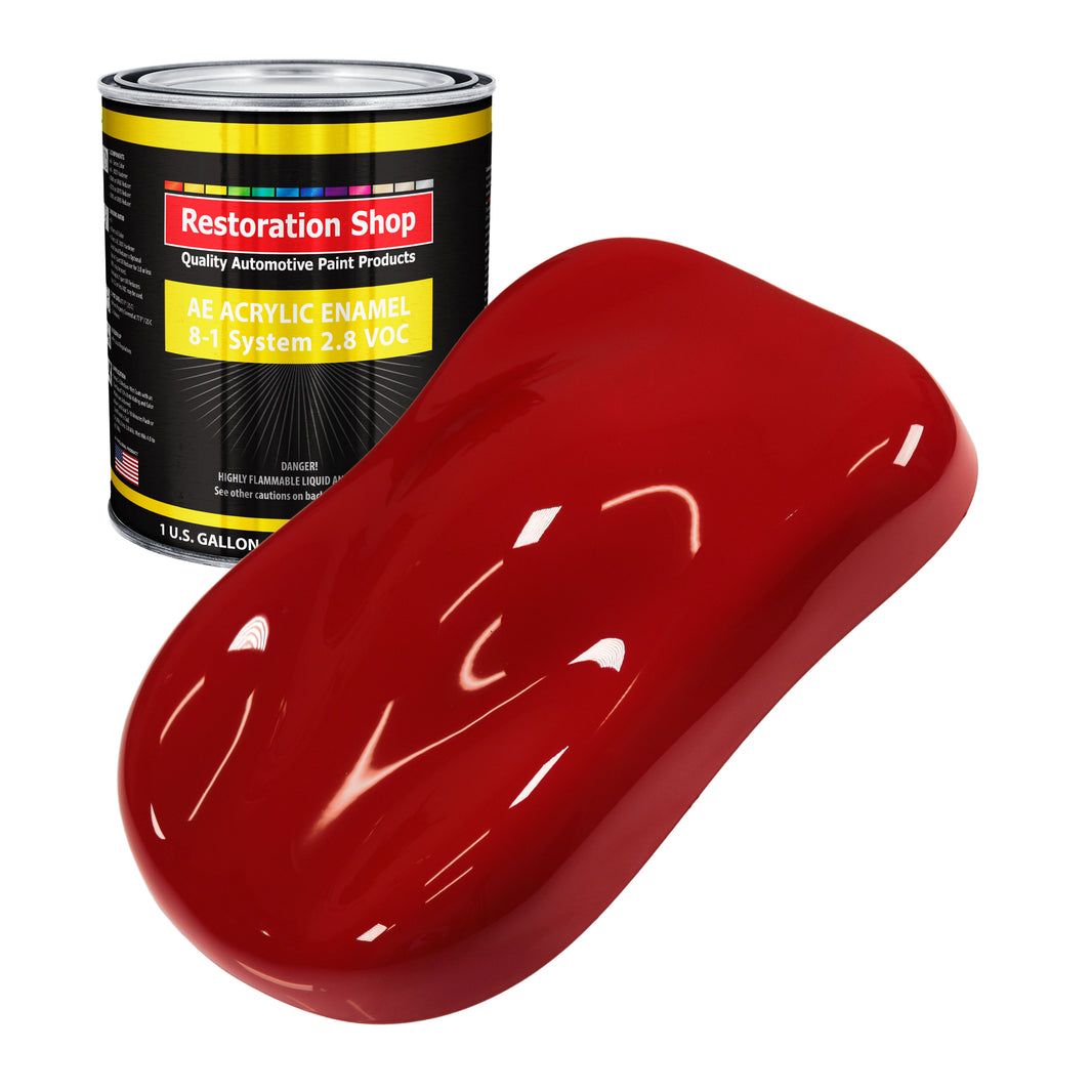 Regal Red Acrylic Enamel Auto Paint - Gallon Paint Color Only - Professional Single Stage High Gloss Automotive Car Truck Equipment Coating, 2.8 VOC