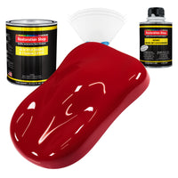 Quarter Mile Red Acrylic Enamel Auto Paint - Complete Quart Paint Kit - Professional Single Stage Automotive Car Truck Coating, 8:1 Mix Ratio 2.8 VOC