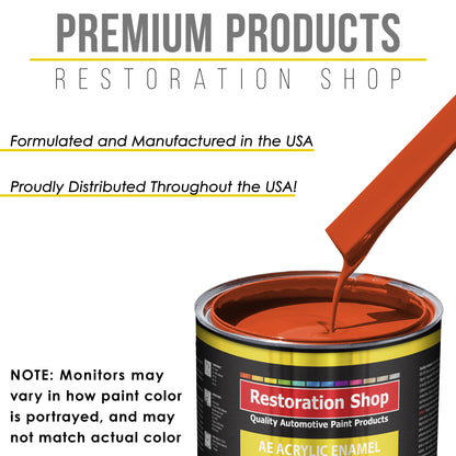 Charger Orange Acrylic Enamel Auto Paint - Gallon Paint Color Only - Professional Single Stage Gloss Automotive Car Truck Equipment Coating, 2.8 VOC