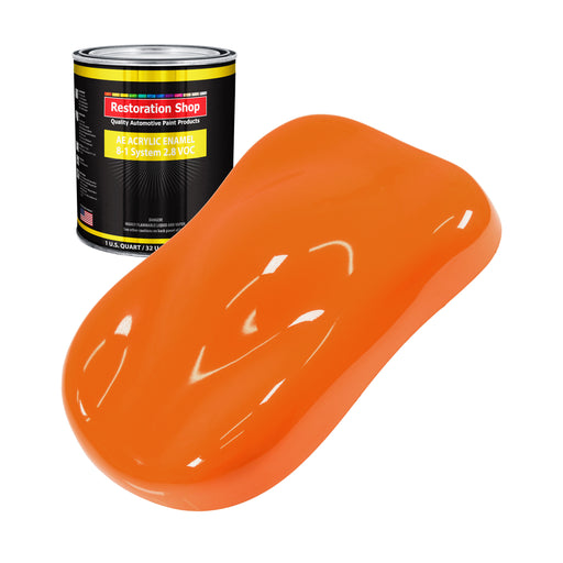 California Orange Acrylic Enamel Auto Paint - Quart Paint Color Only - Professional Single Stage Gloss Automotive Car Truck Equipment Coating, 2.8 VOC
