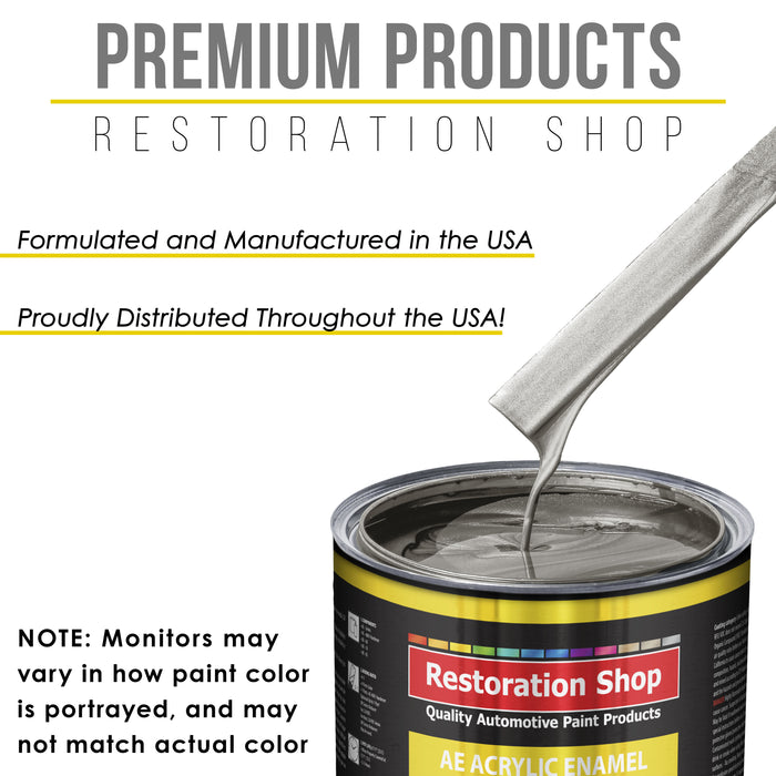 Titanium Gray Metallic Acrylic Enamel Auto Paint - Quart Paint Color Only - Professional Single Stage Automotive Car Truck Equipment Coating, 2.8 VOC