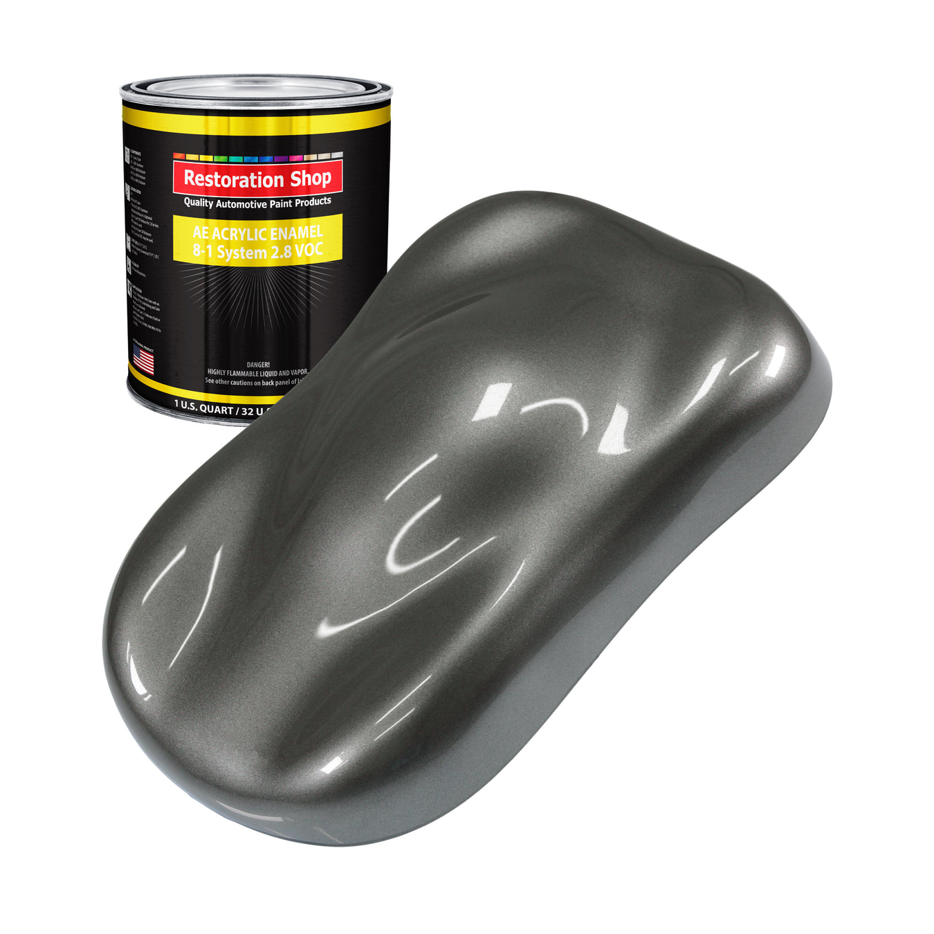 Acrylic Enamel Paint - Dark Charcoal Metallic