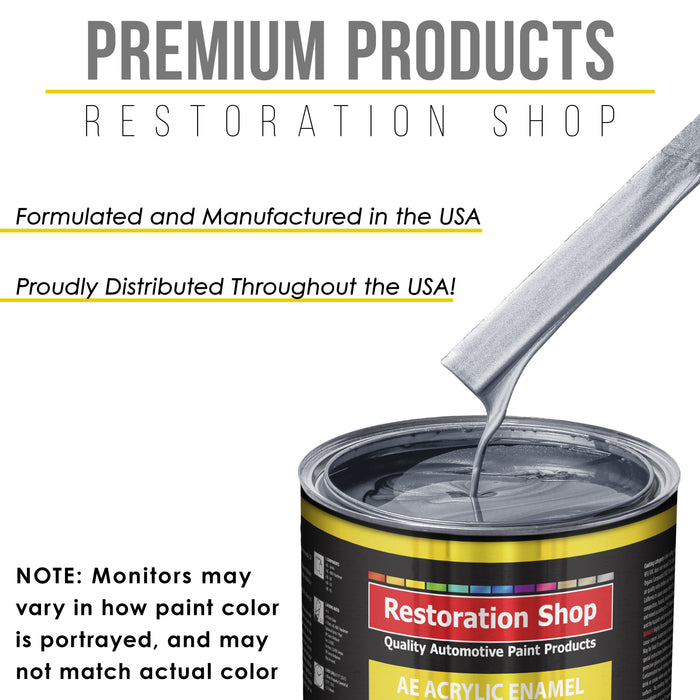 Cool Gray Metallic Acrylic Enamel Auto Paint (Complete Gallon Paint Kit) Professional Single Stage Automotive Car Truck Coating, 8:1 Mix Ratio 2.8 VOC