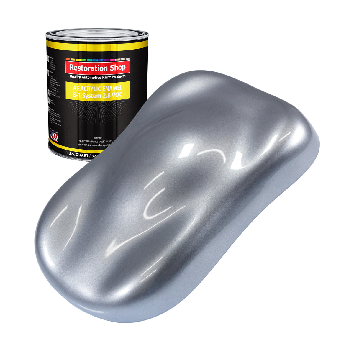 Restoration Shop - Cool Gray Metallic Acrylic Enamel Auto Paint - Quart Paint Color Only