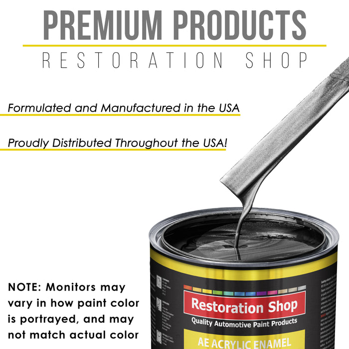 Black Metallic Acrylic Enamel Auto Paint - Complete Gallon Paint Kit - Professional Single Stage Automotive Car Truck Coating, 8:1 Mix Ratio 2.8 VOC