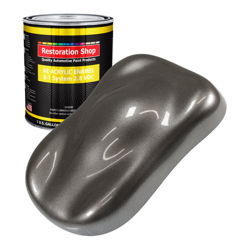 Tunnel Ram Gray Metallic Acrylic Enamel Auto Paint - Gallon Paint Color Only - Professional Single Stage Automotive Car Equipment Coating, 2.8 VOC