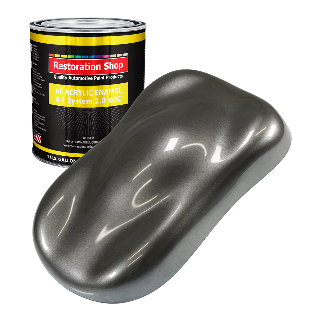 Chop Top Silver Metallic Acrylic Enamel Auto Paint - Gallon Paint Color Only - Professional Single Stage Automotive Car Equipment Coating, 2.8 VOC