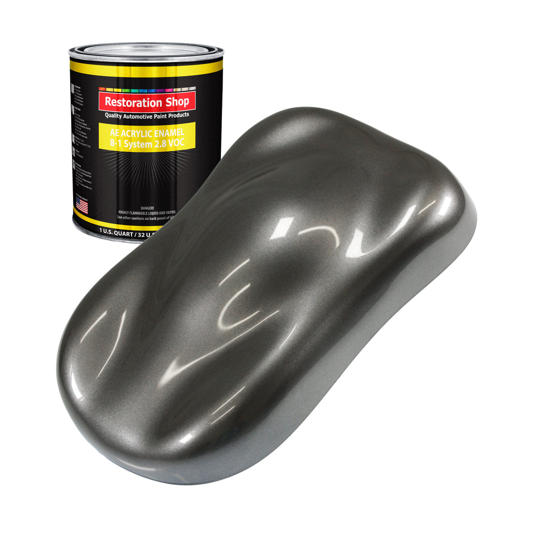 Chop Top Silver Metallic Acrylic Enamel Auto Paint - Quart Paint Color Only - Professional Single Stage Automotive Car Truck Equipment Coating 2.8 VOC