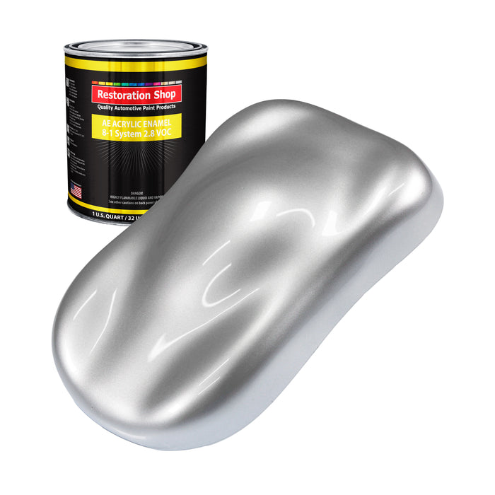 Iridium Silver Metallic Acrylic Enamel Auto Paint - Quart Paint Color Only - Professional Single Stage Automotive Car Truck Equipment Coating, 2.8 VOC